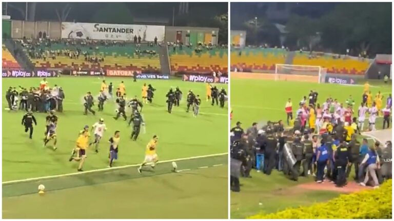 Más incidentes en Colombia: hinchas de Atlético Bucaramanga invaden la cancha en partido ante Deportes Tolima