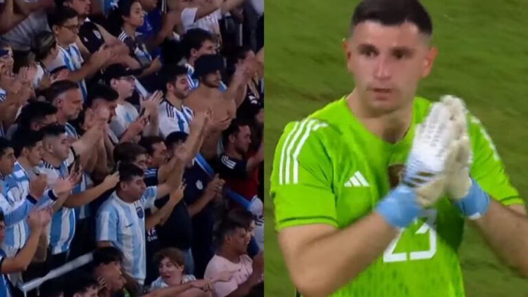 Dibu Martínez recibe ovación al salir de cambio en el duelo entre Argentina y Curazao