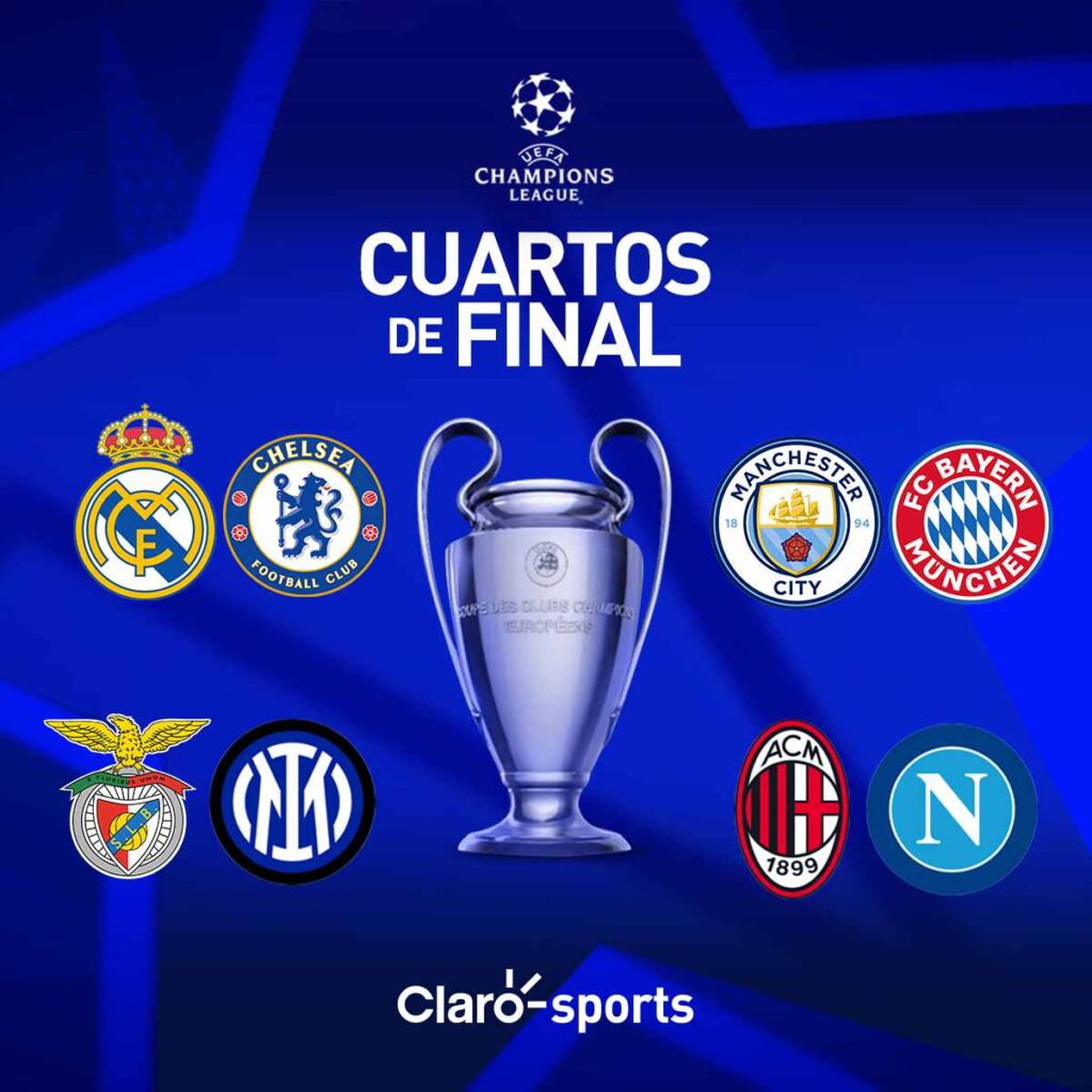 Así se juegan los cuartos de final de Champions League 2023 Horarios