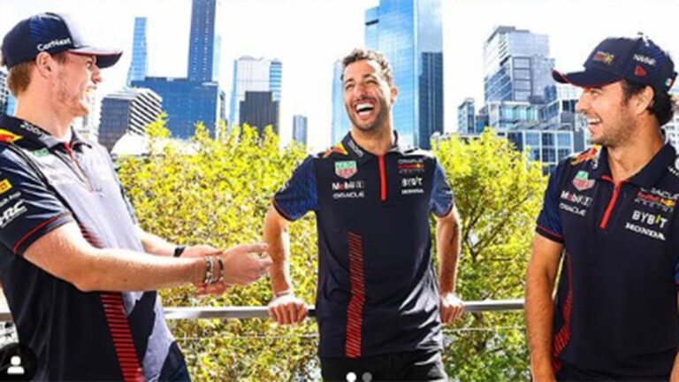 Red Bull presume el buen rollo entre Checo Pérez y Max Verstappen previo al Gran Premio de Australia