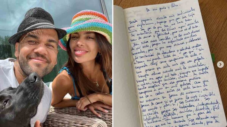 Joana Sanz termina su relación con Dani Alves a través de una desgarradora carta de despedida: “Han sido meses horribles”