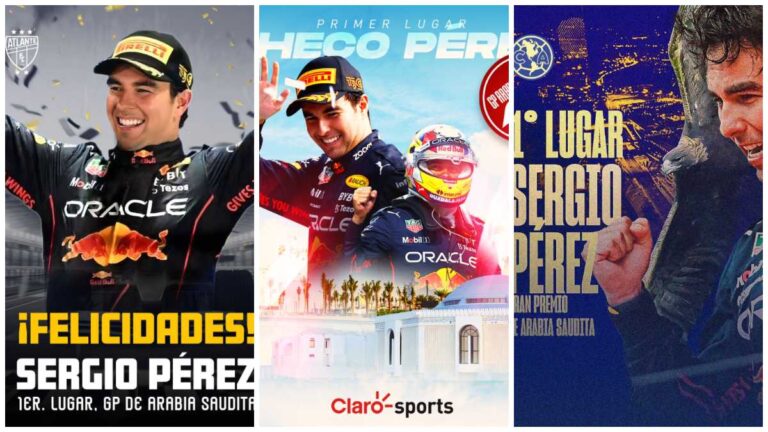 Checo Pérez rompe las redes con su victoria en Arabia Saudita: Así las felicitaciones para el piloto de Red Bull