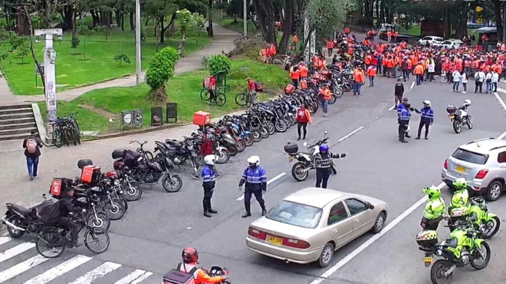 Protestas de Rappitenderos en Bogotá.