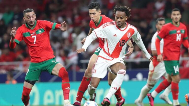 Marruecos y Perú empatan en el Estadio Metropolitano; ambos sufrieron expulsiones