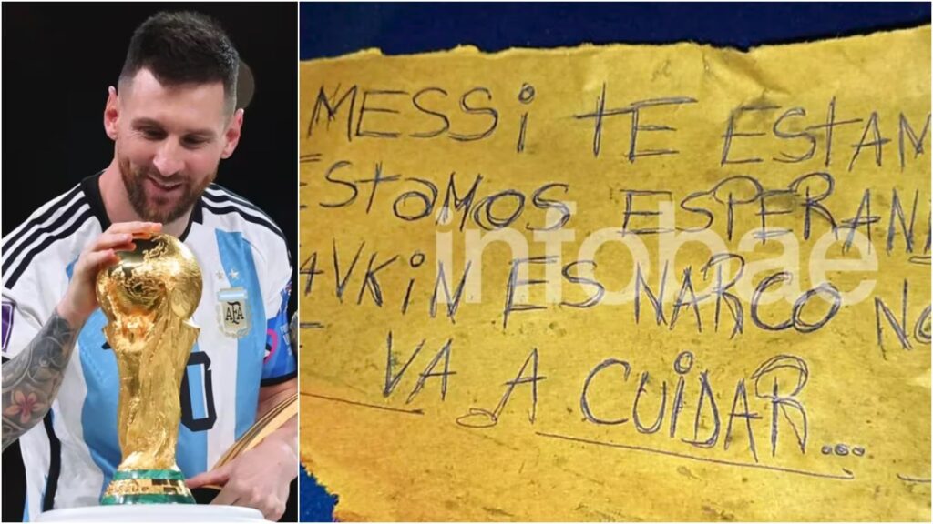 Carta de amenaza a Leo Messi en Rosario