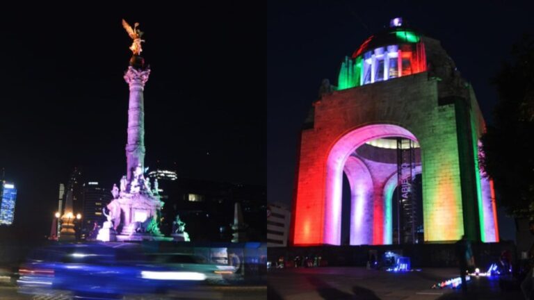 Monumentos de la CDMX se iluminan de tricolor en apoyo a la selección mexicana de béisbol