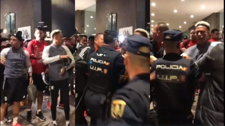 Jugadores de la selección de Perú son agredidos por la policía en Madrid