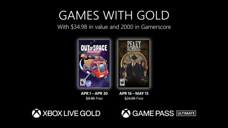 Xbox anunció los juegos en Game with Gold de abril 2023
