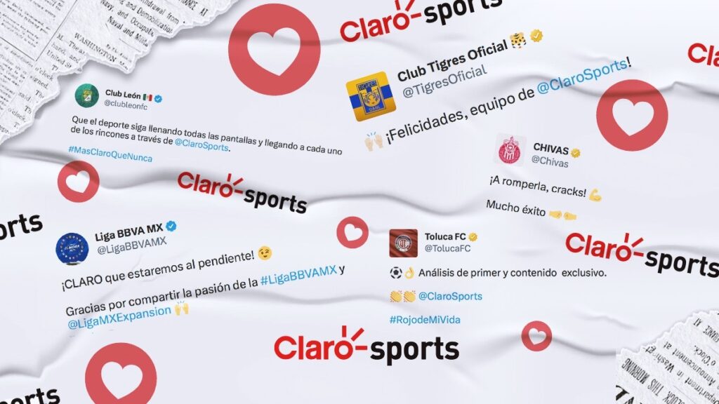 Equipos de la Liga MX felicitan a Claro Sports 