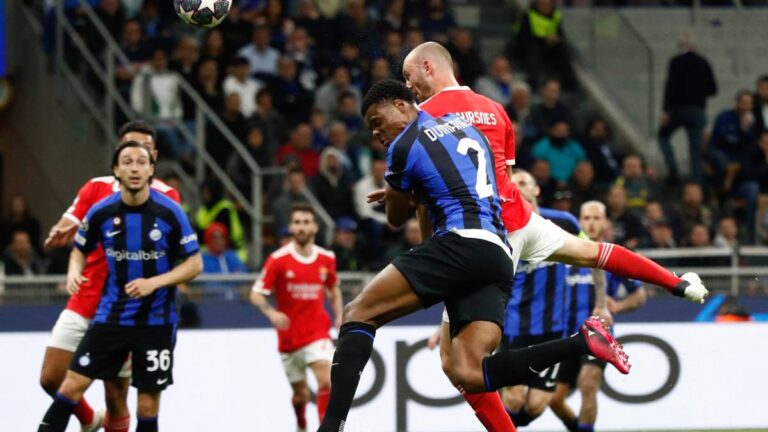 Inter y Benfica empatan al descanso