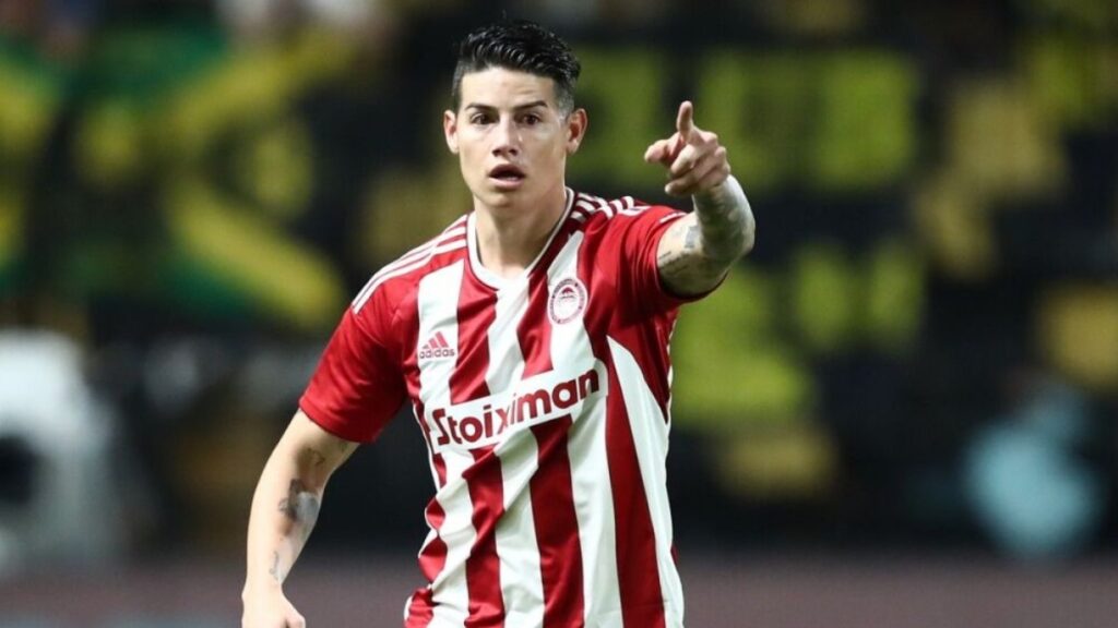 James Rodríguez con el Olympiacos.