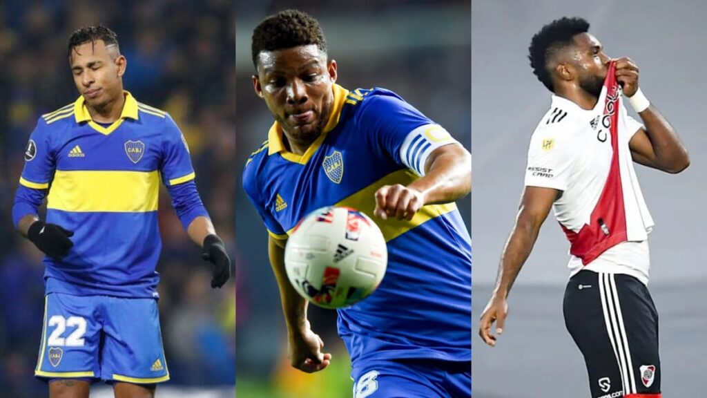 Sebastián Villa, Frank Fabra y Borja.