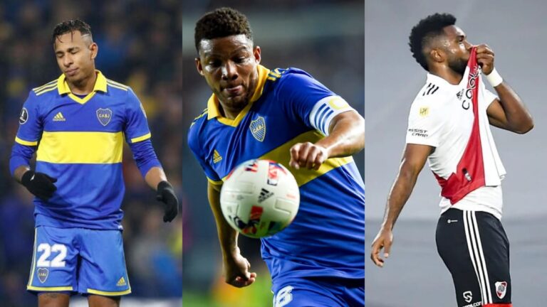 Sebastián Villa, Frank Fabra y Miguel Ángel Borja se ‘rajan’ con Boca y River