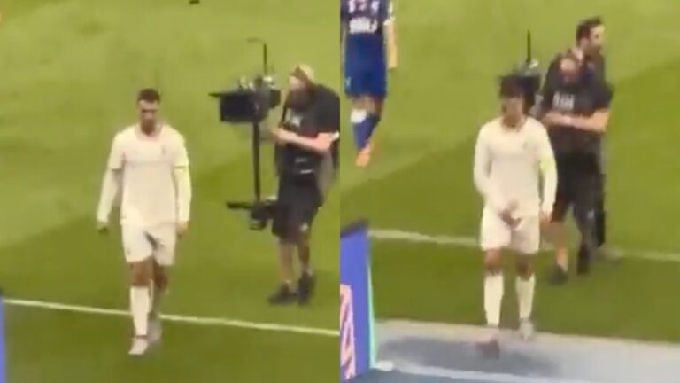 El obsceno gesto de Cristiano Ronaldo a los hinchas que le cantaban ‘Messi’ tras perder el clásico