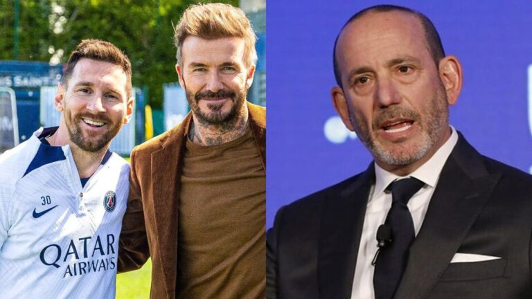 Don Garber, comisionado de la MLS, David Beckham y un empresario multimillonario, a la caza de Leo Messi