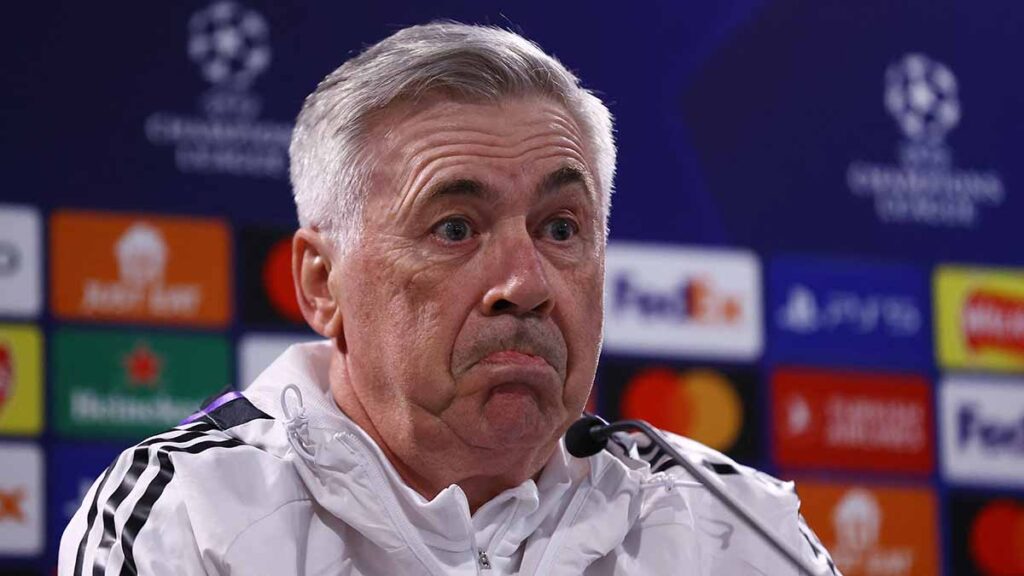 Carlo Ancelotti en conferencia de presa previo al duelo ante el Chelsea. Reuters