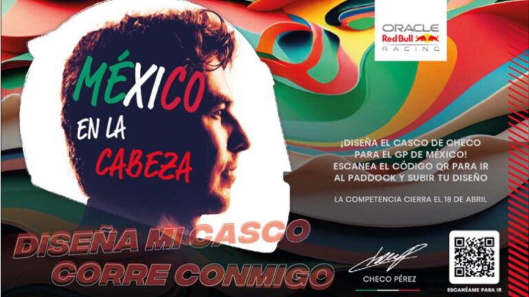 Checo Pérez lanza ‘México en la cabeza’, una dinámica para el diseño de su casco en el Gran Premio de México