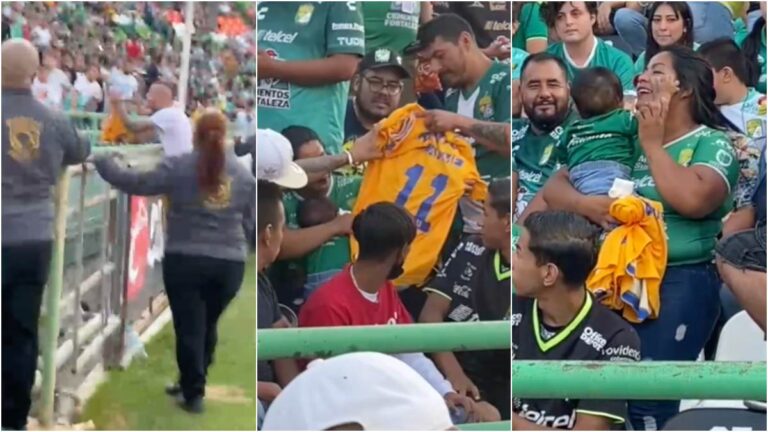 El Diente López le da un balonazo a una aficionada del León y le regala su camiseta