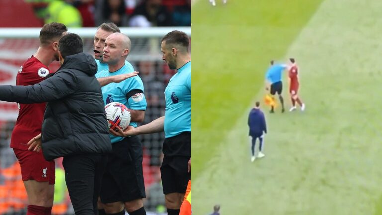 Investigan el supuesto codazo del árbitro a Andrew Robertson durante el Liverpool vs Arsenal