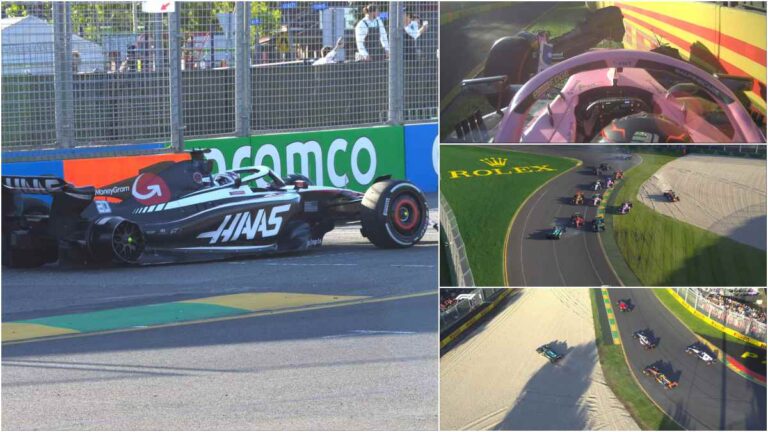 Kevin Magnussen pierde un neumático y provoca un doble reinicio de carrera con múltiple choques en el cierre del GP de Australia