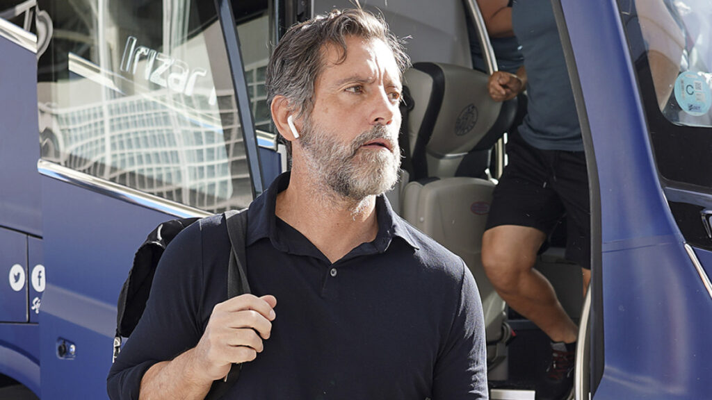 Quique Sánchez Flores, antes de un partido. - @GetafeCF.