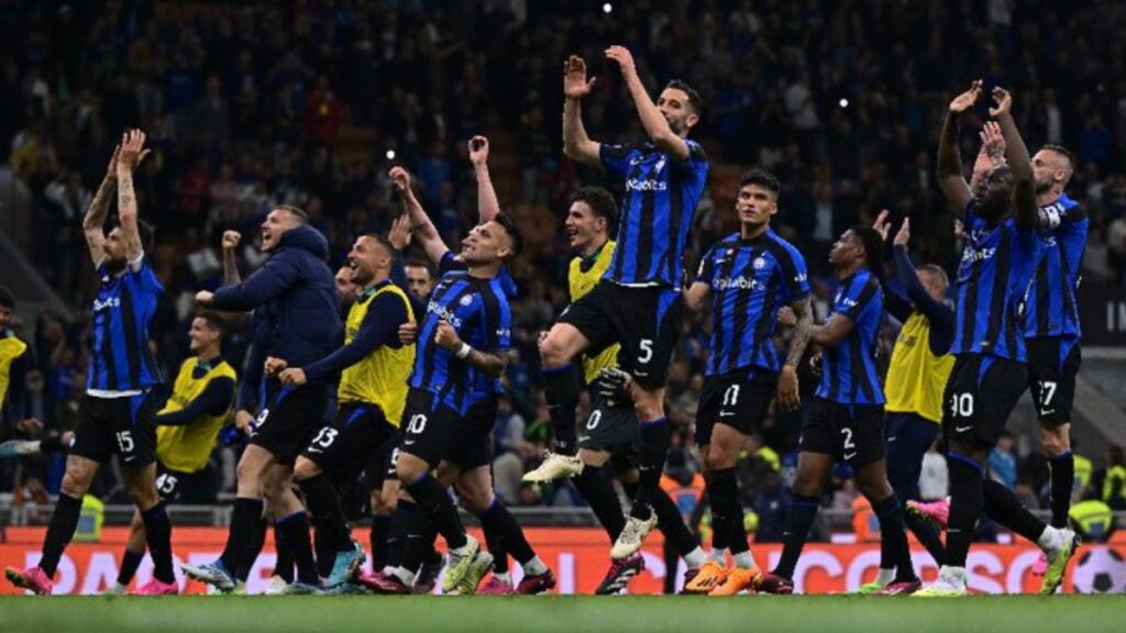 Jugadores de Inter de Milán celebran el triunfo. - @Inter.