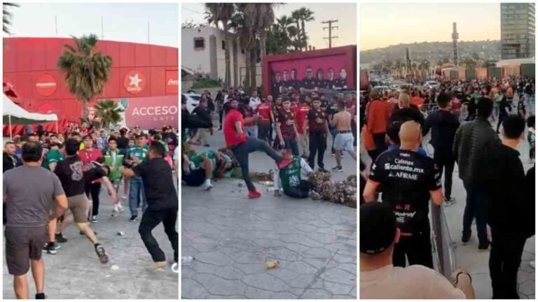 La violencia vuelve a manchar el fútbol mexicano: brutal pelea entre aficionados de Xolos y León