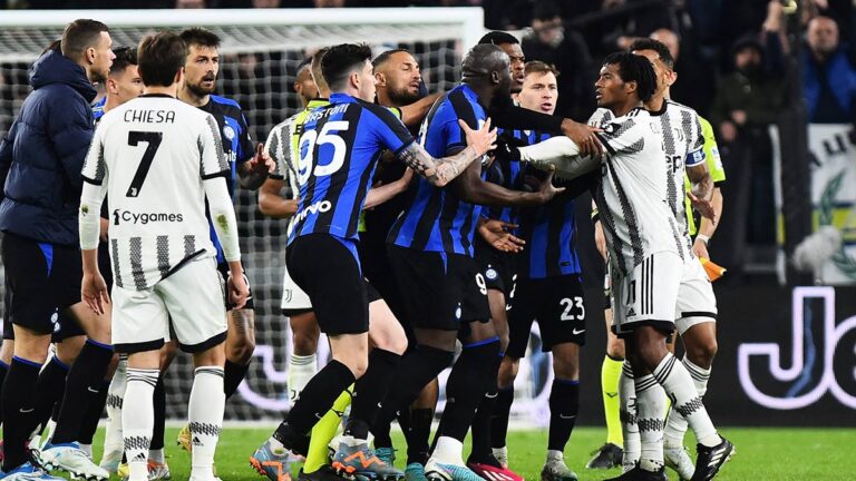 Polémico y candente empate entre Juve e Inter, en la ida de las semifinales de la Copa de Italia