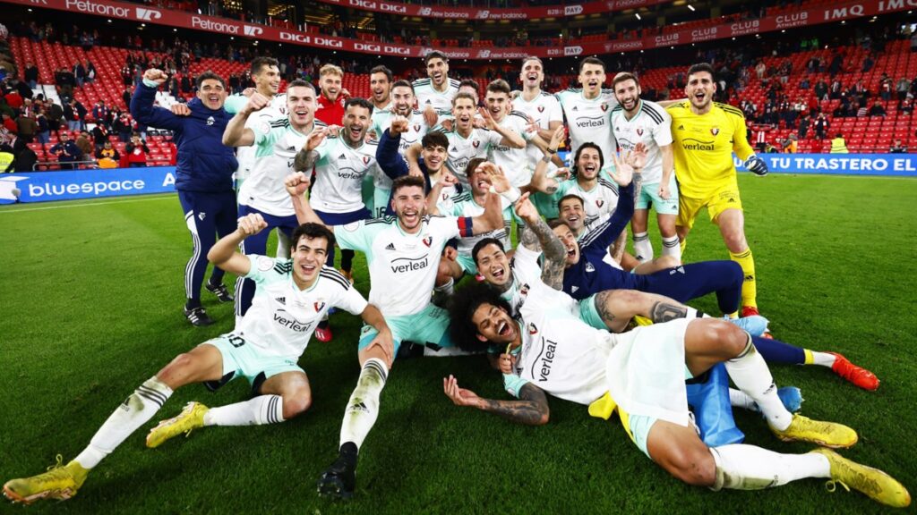 Osasuna celebra su paso a la final de Copa del Rey. - @rfef.