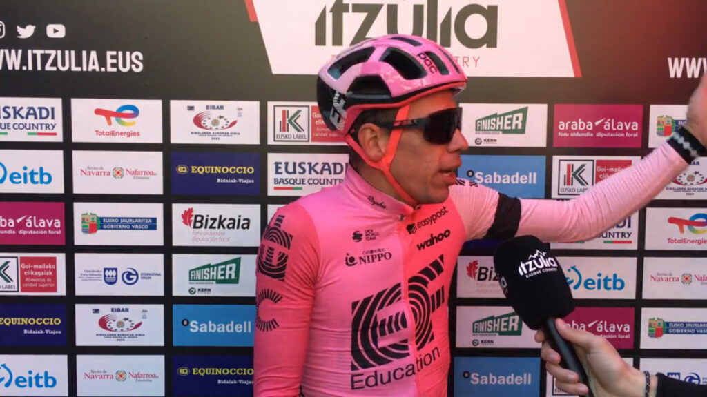 Rigoberto Urán, tras la etapa. - @ehitzulia.