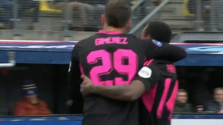Santi Giménez vuelve a marcar con el Feyenoord y mantiene su racha goleadora
