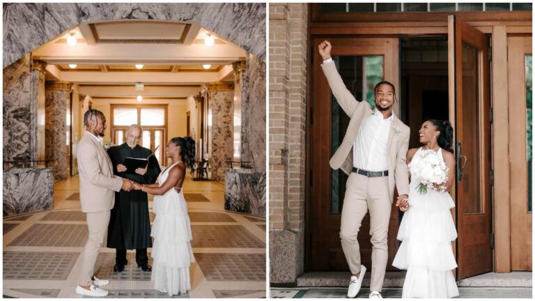 Simone Biles y Jonathan Owens presumen las fotos de su boda en redes sociales