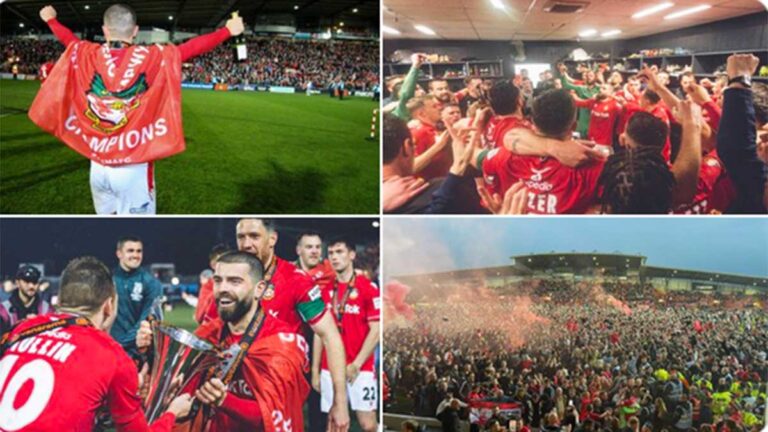 ¡Yo también quiero vivir ese sueño don Pool! Así celebró el histórico ascenso Ryan Reynolds del Wrexham