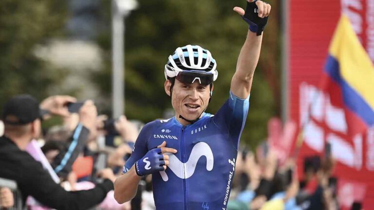 El colombiano, Einer Rubio, se impone al mal clima para llevarse la etapa 13 del Giro de Italia