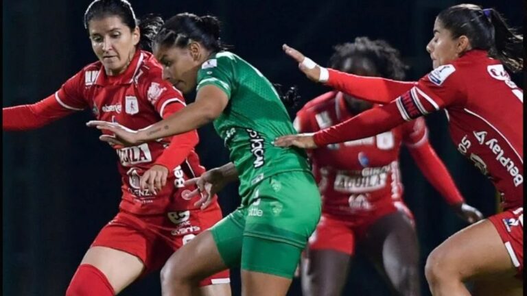 En fuerte pelea terminó el partido entre La Equidad y América por la Liga Femenina