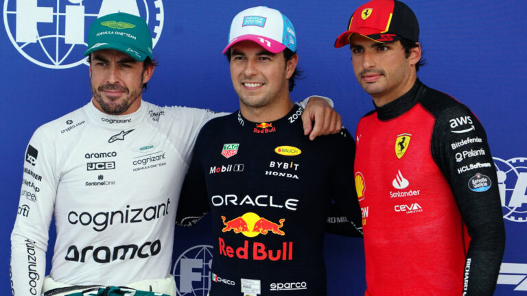 En el GP de Miami se habla español: ‘Checo’ Pérez consigue la pole y Alonso y Sainz lo escoltan