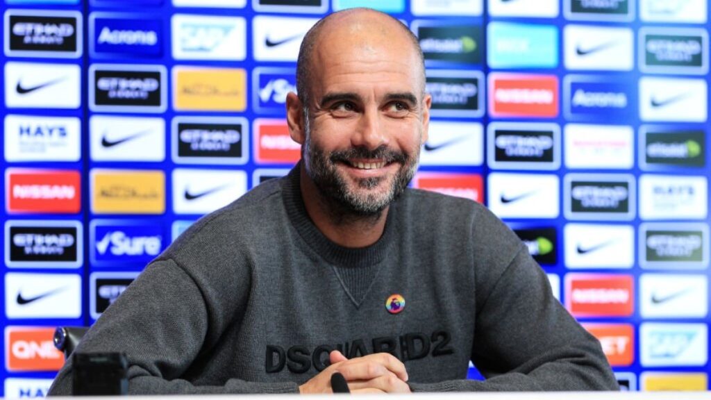 Pep Guardiola, en conferencia de prensa. - @ManCity.