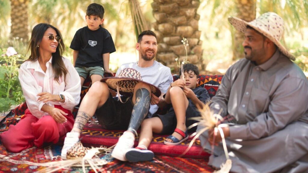 Leo Messi viajó a Arabia Saudita