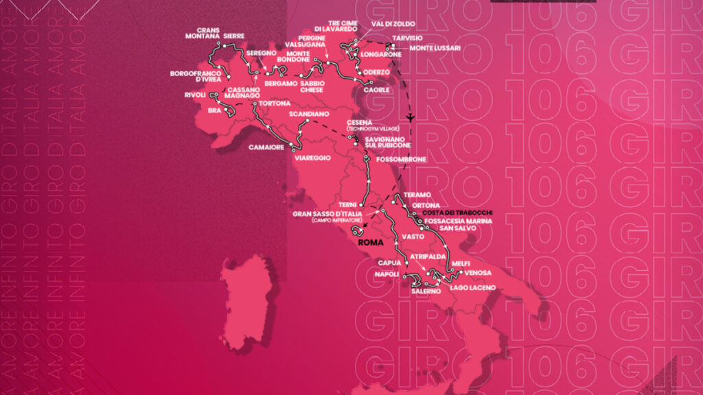 Recorrido del Giro de Italia 2023.