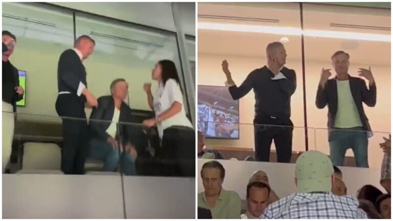 El padre de Haaland hace un show en el Bernabéu: insultos con los aficionados y fue retirado del palco