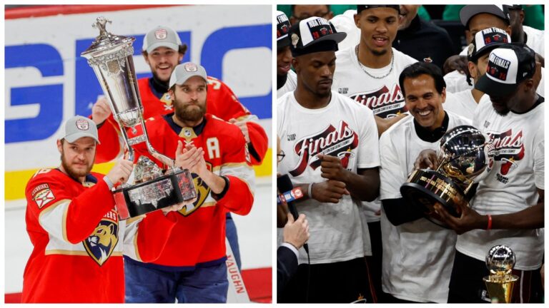 Miami, en busca del histórico doblete: Heat en las Finales de la NBA y Panthers en la Stanley Cup de la NHL
