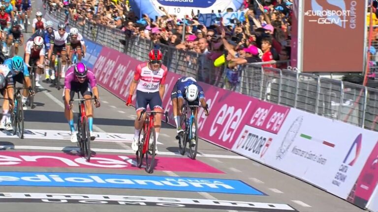 Mads Pedersen se ‘roba’ el sueño de Fernando Gaviria en la etapa 6 del Giro de Italia