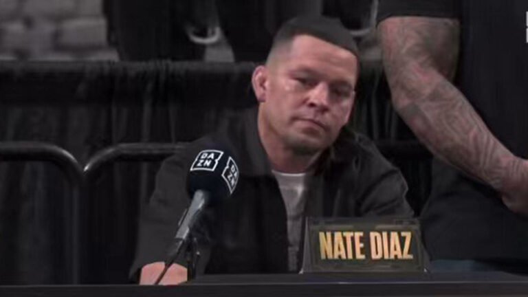 El extraño comportamiento de Nate Diaz en el cara a cara con Jake: insultos y se va a mitad de la conferencia