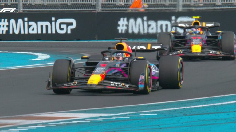 Max Verstappen gana el primer duelo ante Checo Pérez para conquistar el GP de Miami