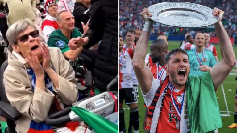 Santiago Giménez hace llorar a una aficionada del Feyenoord: ¡Emotivo gesto del mexicano!