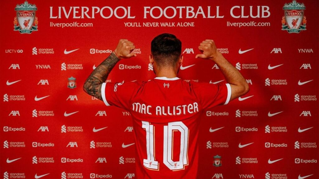 Alexis Mac Allister es el nuevo número 10 del Liverpool