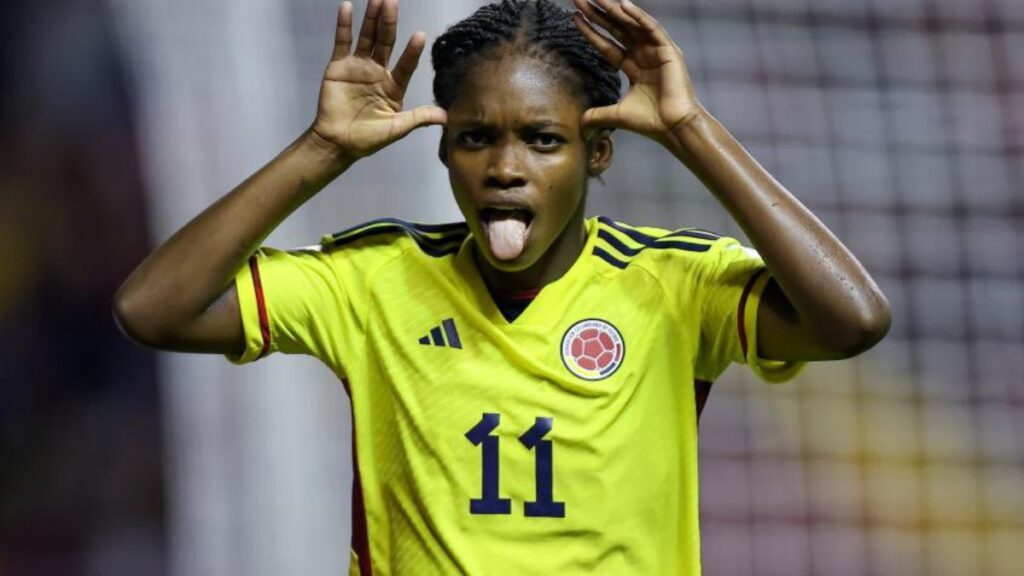 Linda Caicedo con la Selección Colombia.