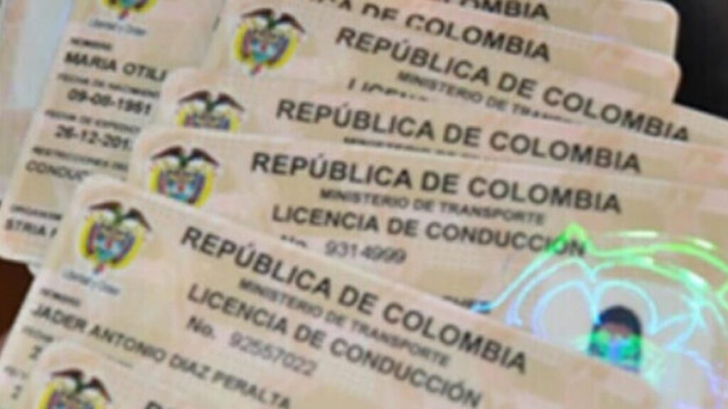 Licencia de conducción en Colombia.