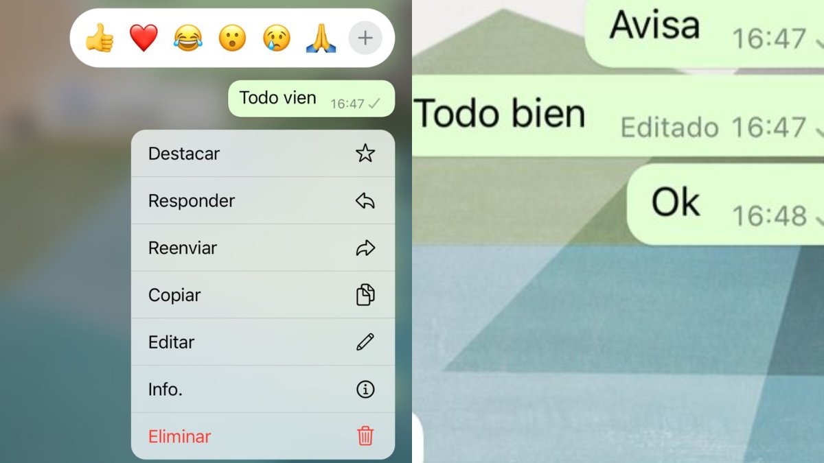 Nueva Función De Whatsapp Editar Mensajes Enviados ¿cómo Funciona Clarosports 4579