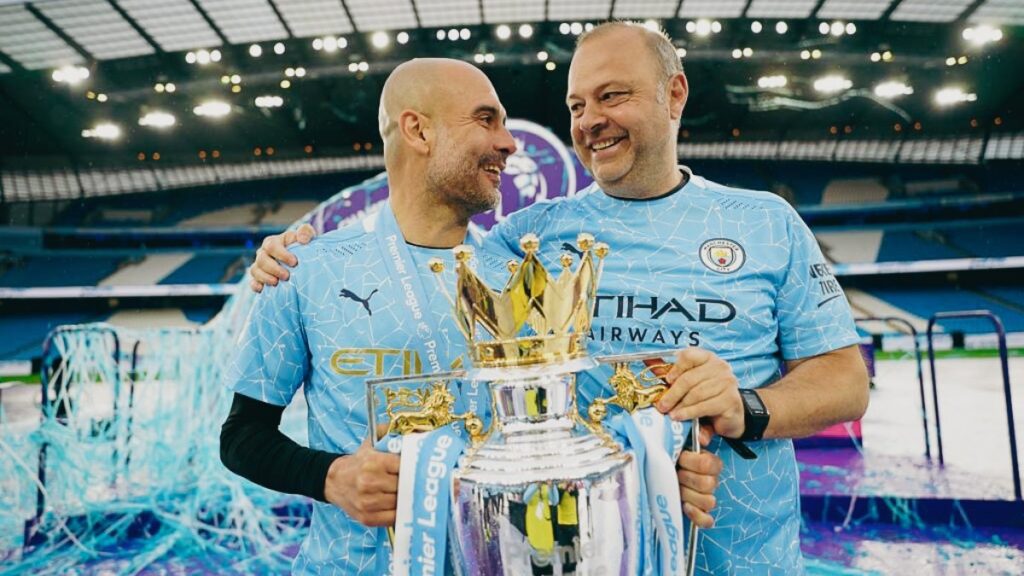 Pep Guardiola y Rodolfo Borell. - @AustinFC.